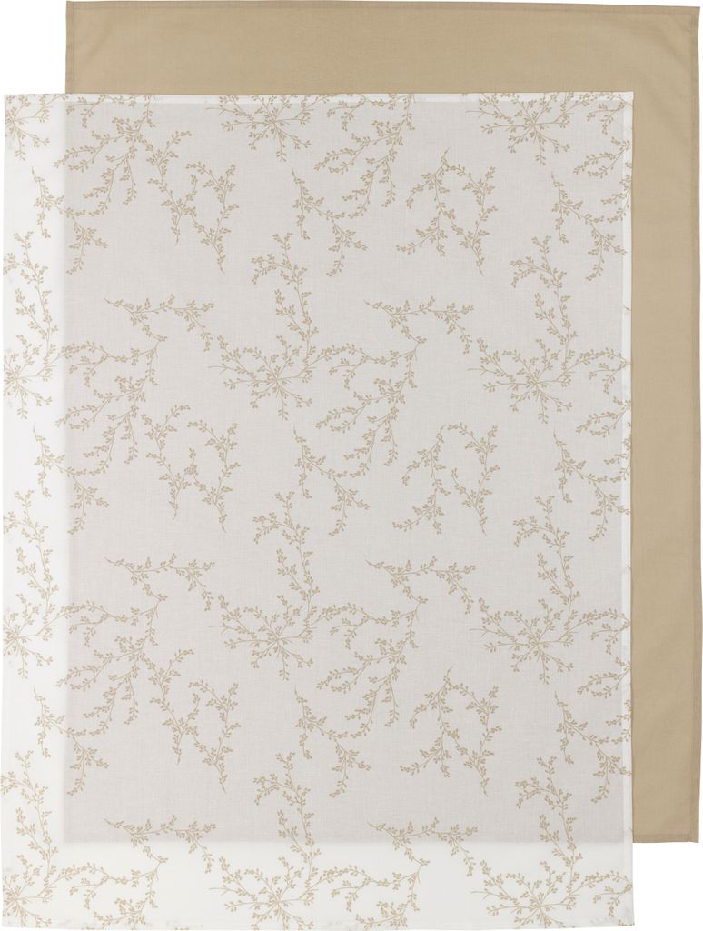Meyco Branches Bettlaken 100 x 150 cm Sand 2 Stück