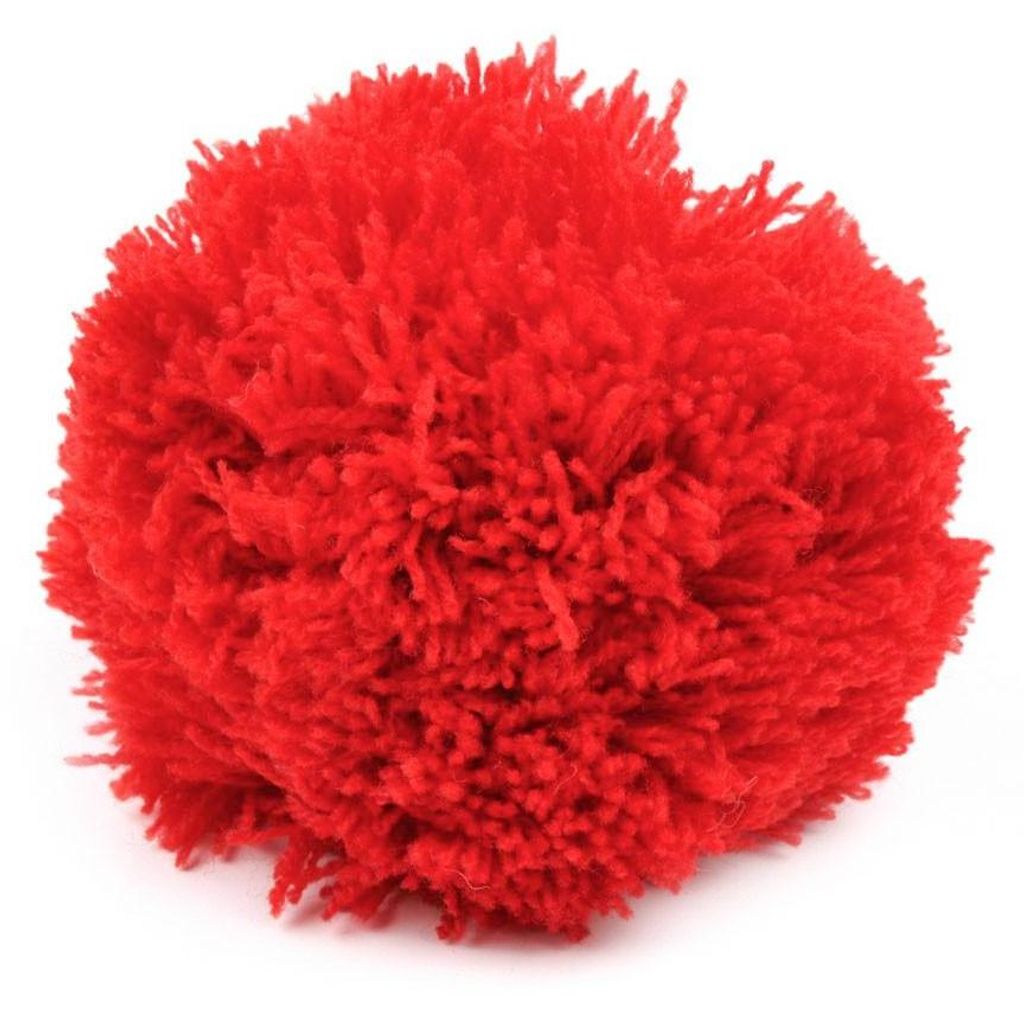 2 Bommeln / Wollbommeln / Pompon, 7cm mit einer großen Farbauswahl (2 Stück), Farbe:rot