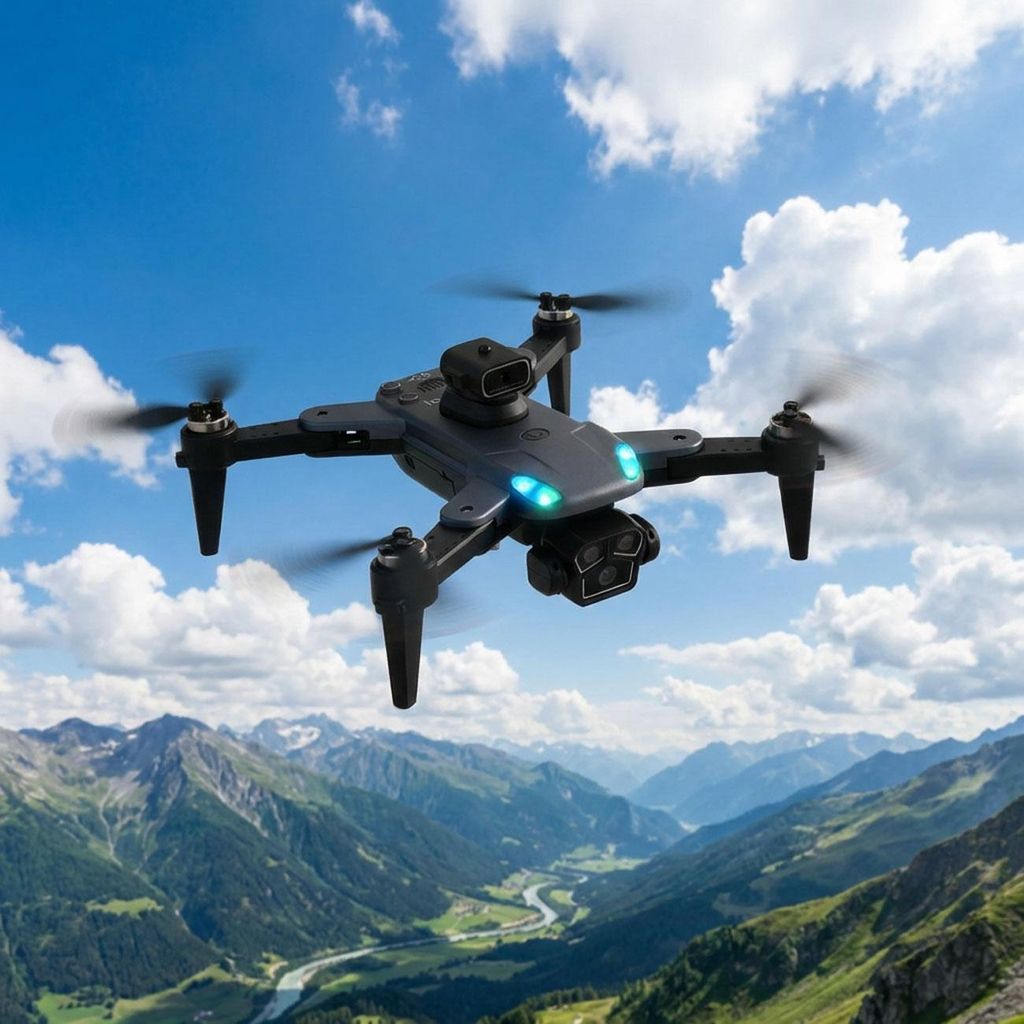4K Drohne mit Kamera Schwenkbar C0 Bürstenloser Motor Faltbar GPS Rückkehr Hinderniserkennung Follow-Me Live-Übertragung Waypoint App