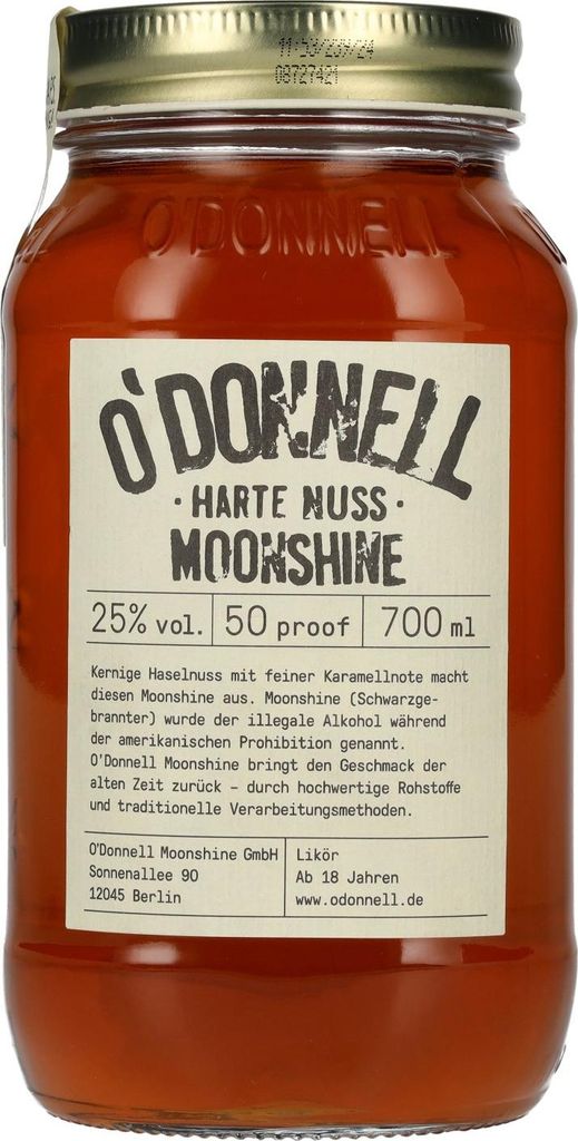 O'Donnell Moonshine HARTE NUSS Liqueur 25% Vol. 0,7l Image du produit 
