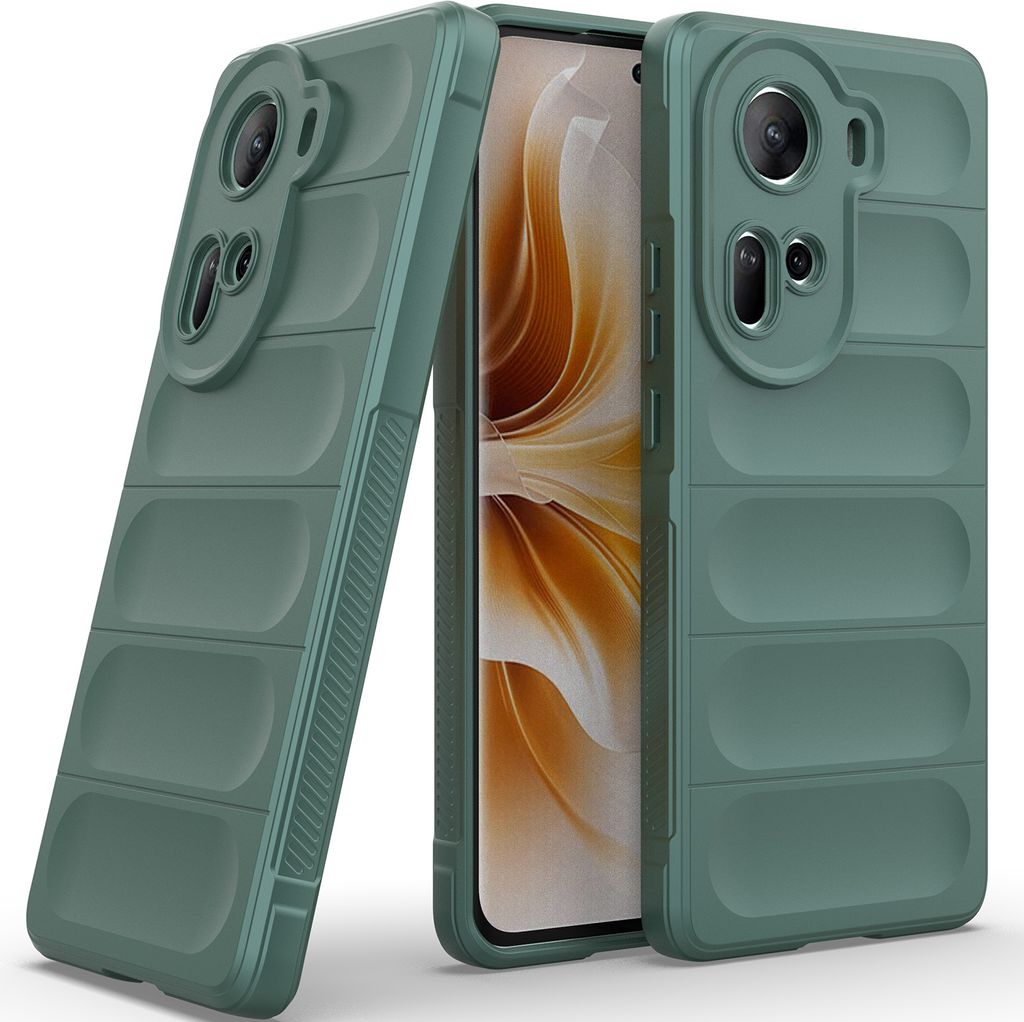 Handyhülle für Oppo Reno11 Weich TPU Silikon Stossfest Anti-rutsch Hülle Grün