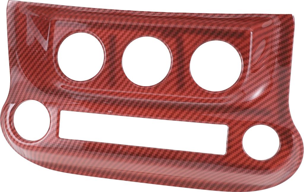 1 Stk. Konsole AC Schaltertaste Steuerabdeckung fš¹r Jeep Wrangler JK JKU 2011-2017 A/C Klimaanlagen-Panelabdeckung Carbonfaser-Muster ABS Rot