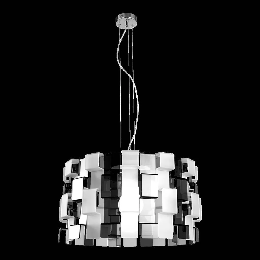 Suspension Anti-Éblouissement ZIGZAG/S1 Verre Givré E27 Dimmable