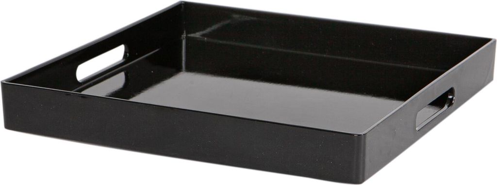 Argon Ta Serving-Platz Tabletts - Hochzeit Fine Dining Lebensmittel Getränke-Service Platter - 33cm - Schwarz - 3er Pack