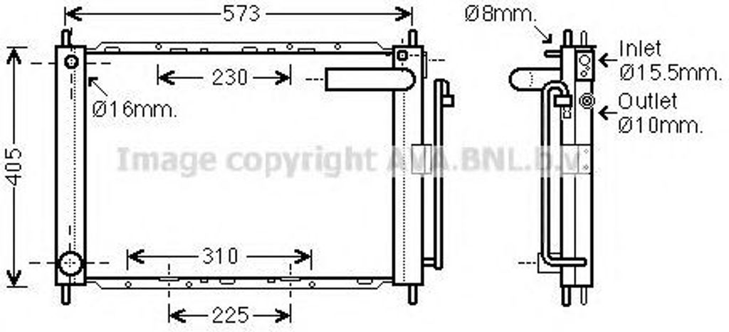 PRASCO Kühlmodul DNM370 für NISSAN MICRA III (K12) Aluminium