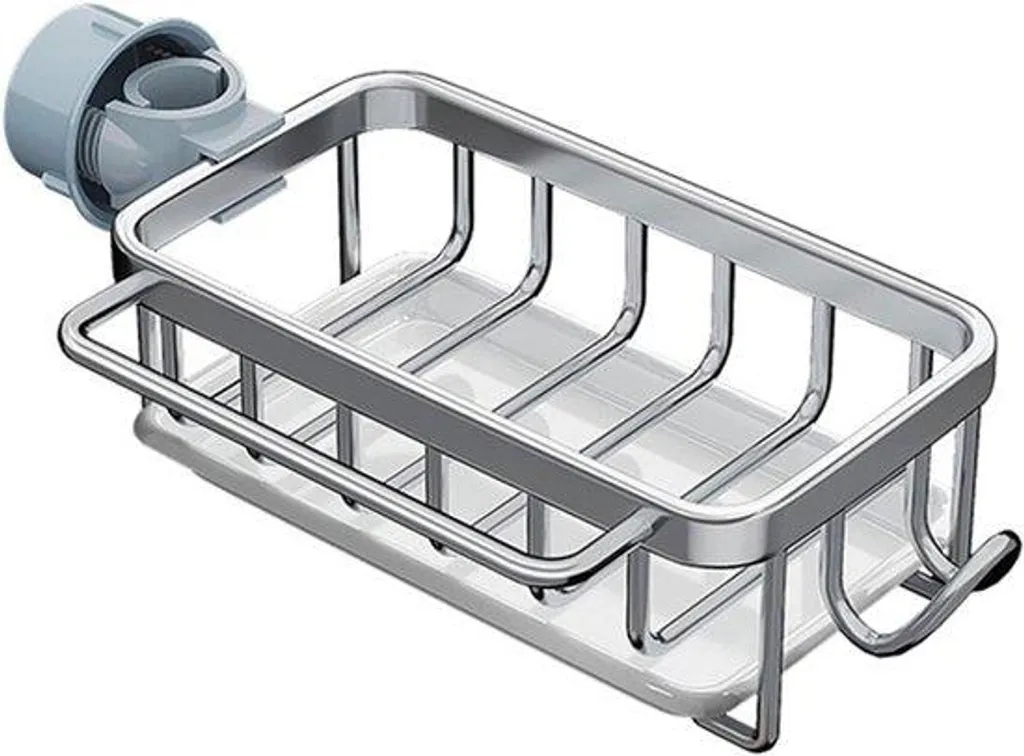 Étagère de cuisine en aluminium avec bac d'égouttage - Gootsteen Caddy