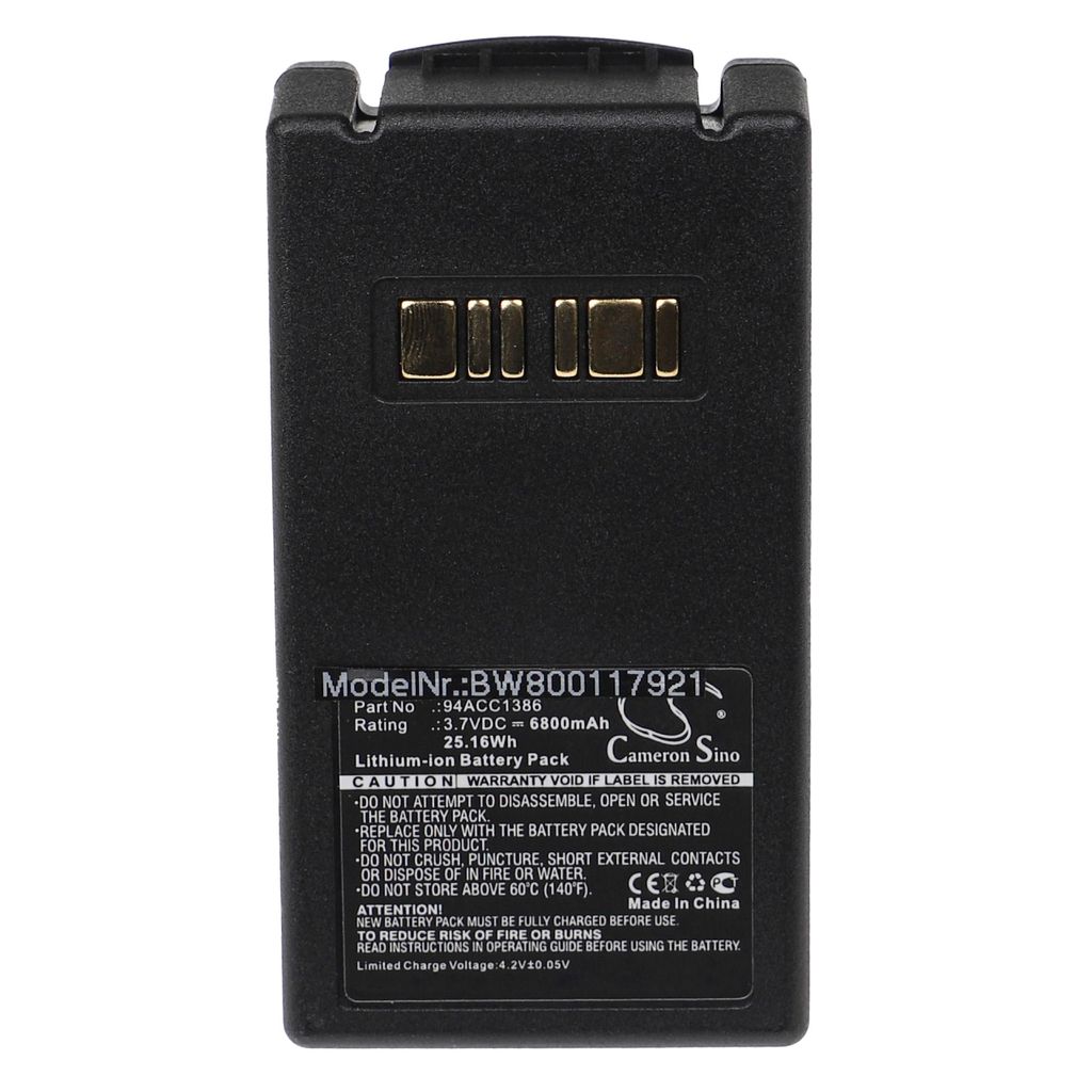 vhbw Li-Ion Akku 6800mAh (3.7V) kompatibel mit Mobilcomputer Scanner Ersatz für Datalogic BT-10, BT-26