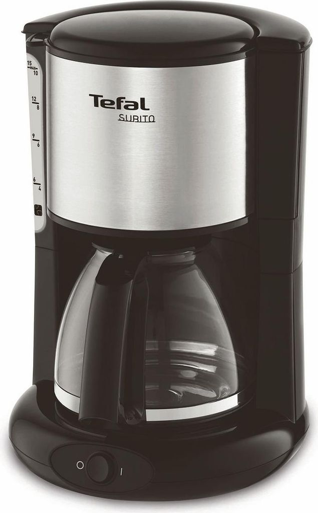 Tefal Kaffeemaschine Subito 10-15 Tassen Edelstahl schwarz Filter