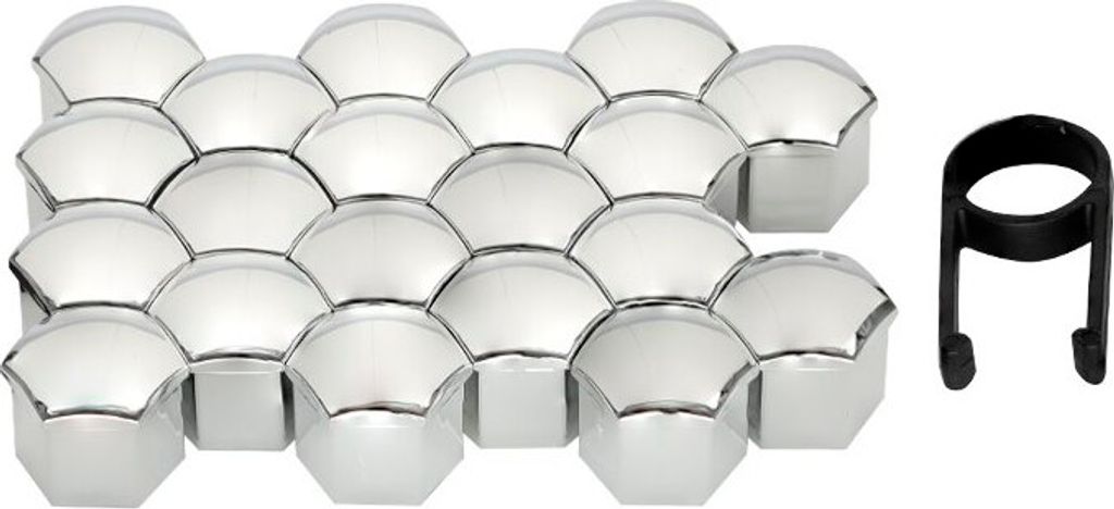 Embouts de vis 19", chromés, lot de 20 pièces. Image du produit 