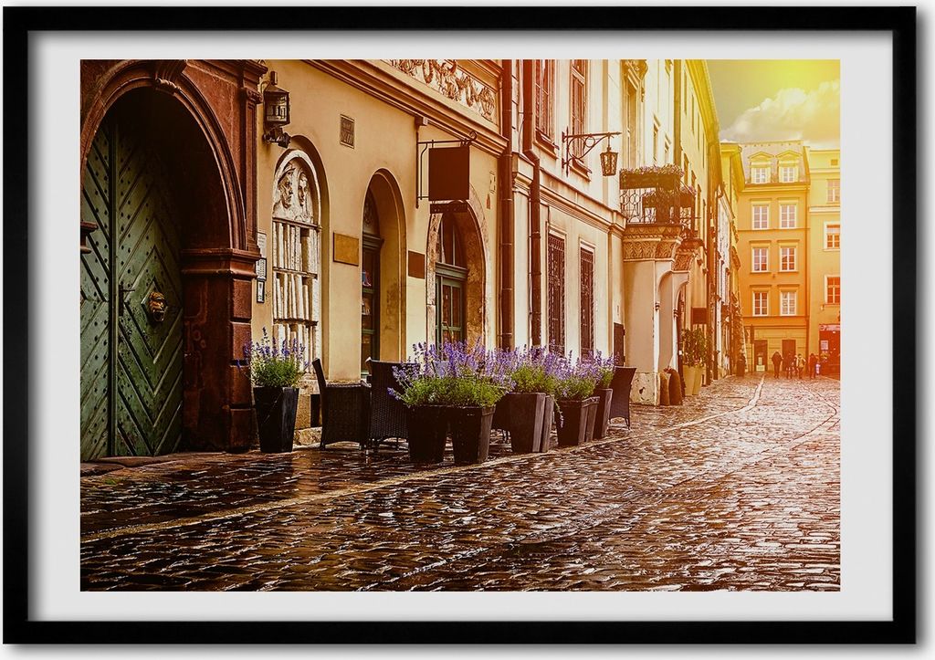 Bild - Bilderrahmen - 100 cm x 70 cm - MDF - Rahmen - Foto - Wandkunst Krakau, Polen