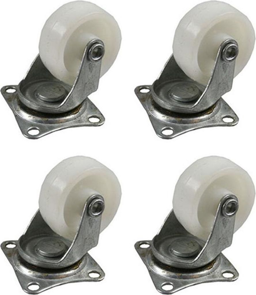 Satz aus 4 weißen Rollen 32 mm