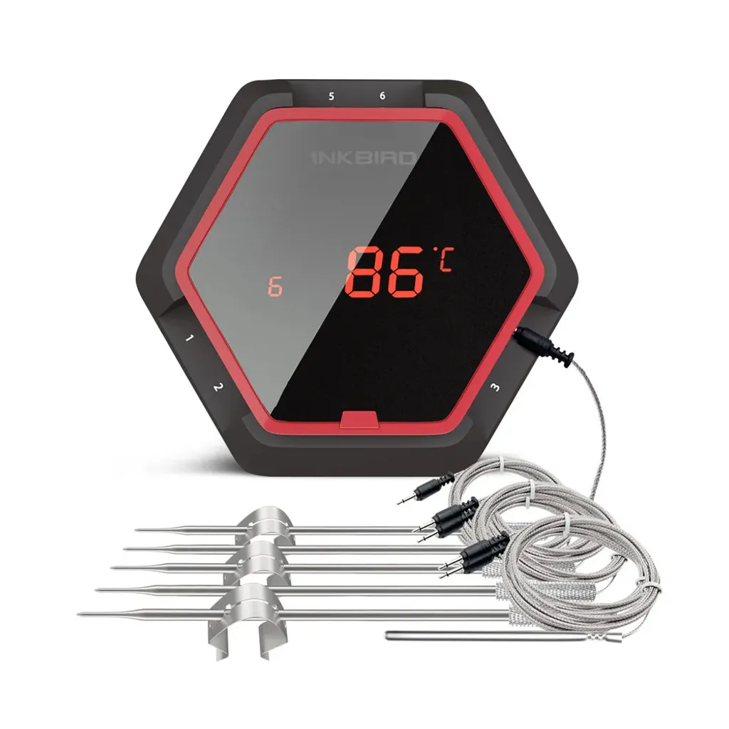 Termometro BBQ Wireless Bluetooth 100m - 6 Sonde 6XS Red Professional