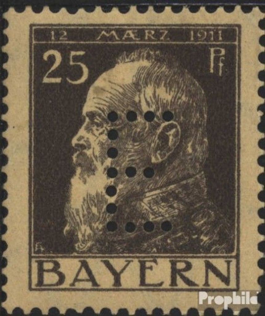 Briefmarken Bayern 1912 Mi D10 gestempelt Prinzregent Luitpold