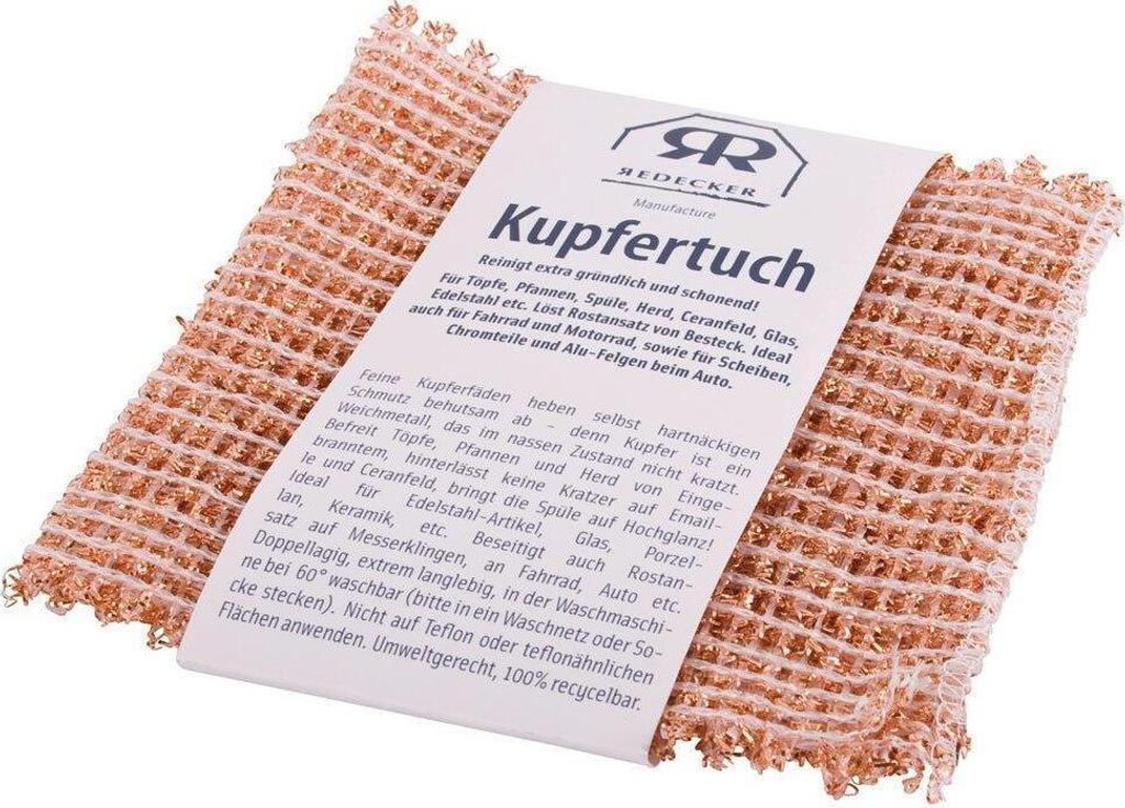 Redecker Kupfer-Tuch, 14 x 15 cm 2er Set DE Produktbild 