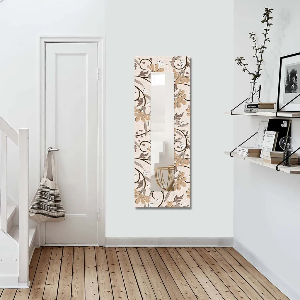 Miroir mural en toile sur MDF 3mm style artistique coloré 40 x 120cm