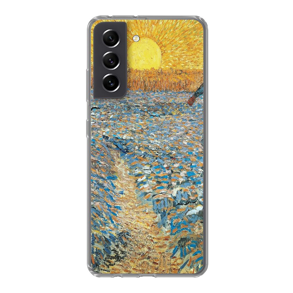 MuchoWow Handyhülle Schutzhülle Hülle für Samsung Galaxy S21 FE Der Sämann - Vincent van Gogh Silikon Softcase Handy Hülle - Mobiltelefonh...