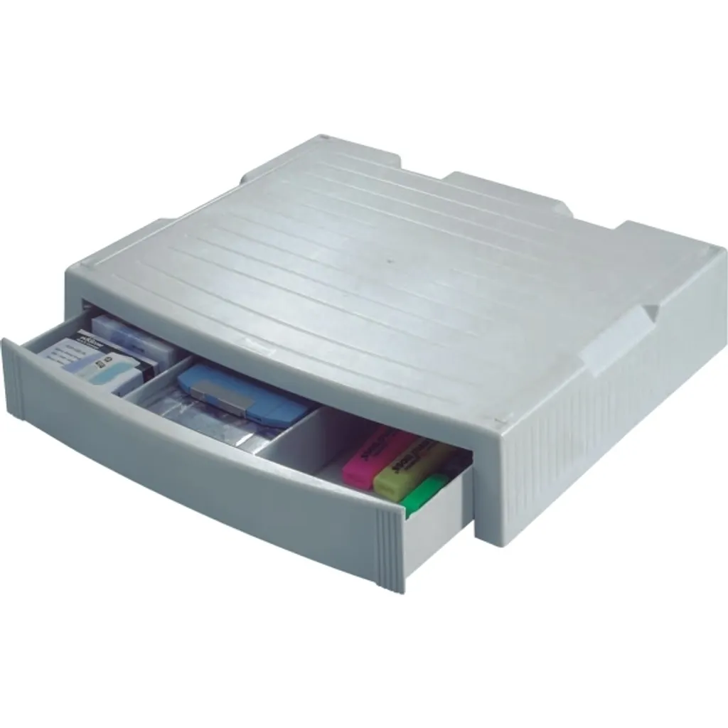 Support de Bureau Gris Han 9250-11 Robuste avec Rangement Intégré - 5