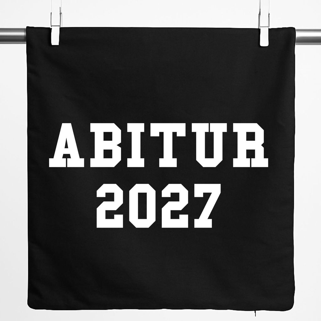 Huuraa Kissenbezug Abitur 2027 ABI 40x40cm Black Baumwolle Dekokissenbezug Geschenkidee