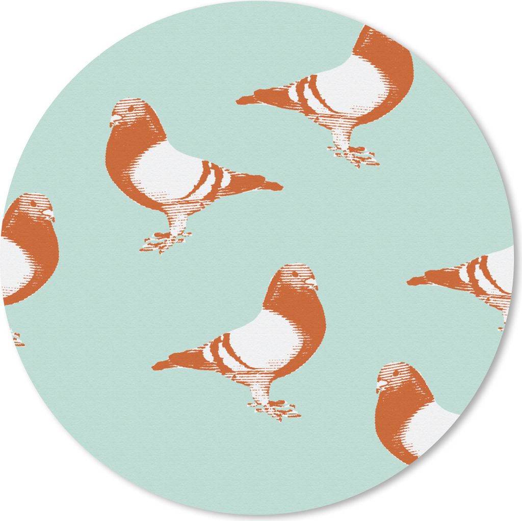 MuchoWow Mauspad Mousepad Taube - Vogel - Muster 20x20 cm - Mousepads - Maus Mat - Pad - Mausunterlage - Schreibtischmatte