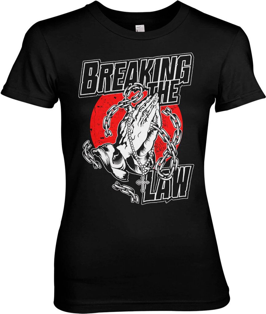 Breaking The Law Girly Tee - X-Large - Black