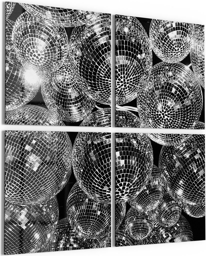 DEQORI Glasbild Echtglas 4x50x50 cm 'Glanz der Nacht' Wandbilder XXL groß