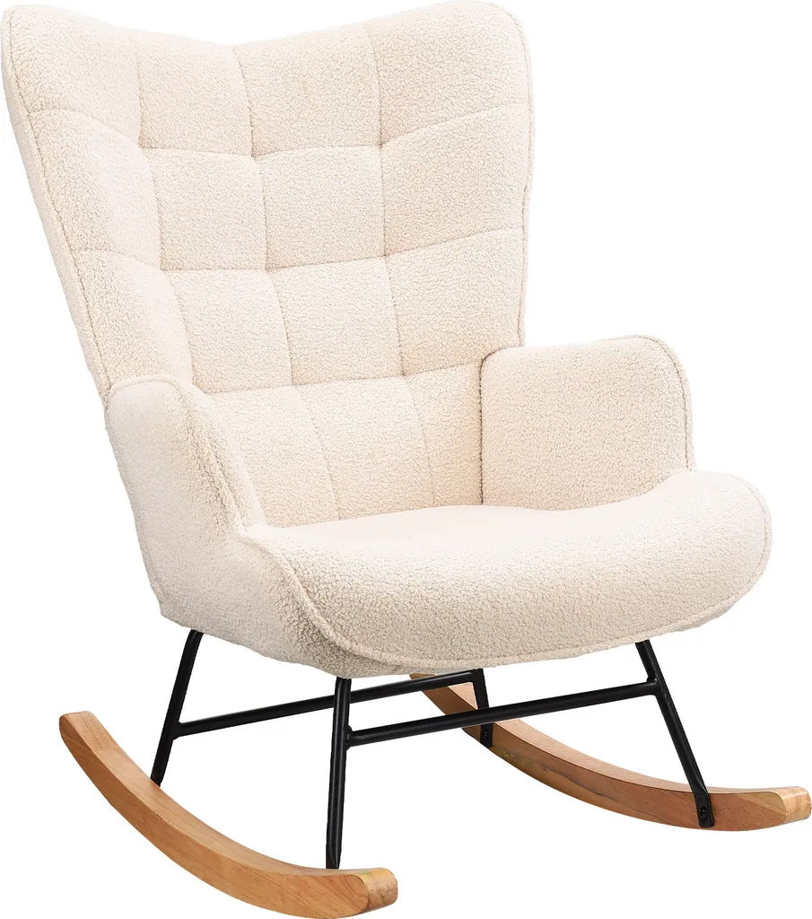 Sedia a Dondolo Retrò Mid-Century: Relax Moderno con Anima Vintage