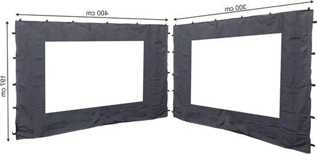 Parasols de Pavillon PVC Anthracite Imperméables - Lot 2 Grande Taille