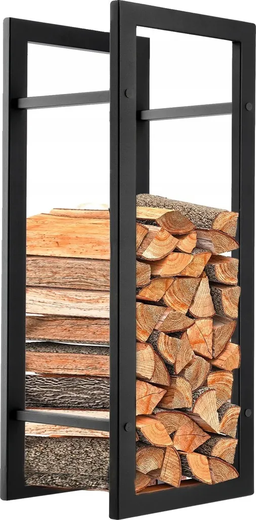 Support de stockage pour séchage du bois de chauffage - Acier Noir 90cm