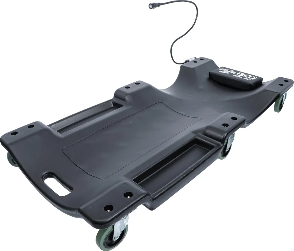 Lettino Officina BGS 2996: Ergonomia e Luce LED per Professionisti