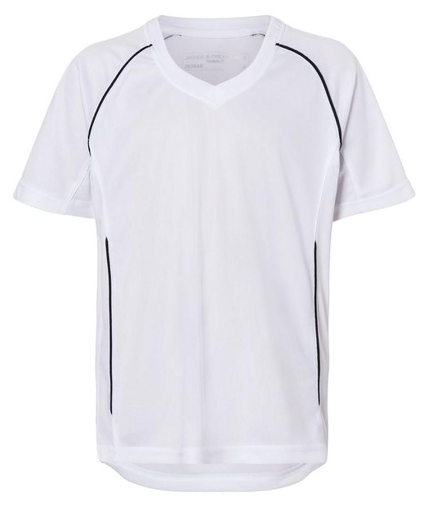 James and Nicholson - "Team" T-Shirt für Kinder LT2751 (104) (Weiß/Schwarz)