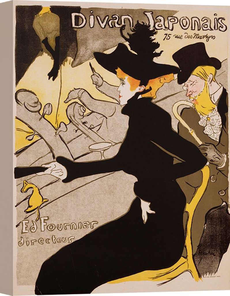 Leinwandbilder - Henri Toulouse-Lautrec, Divan Japonais Poster – 100x70 cm