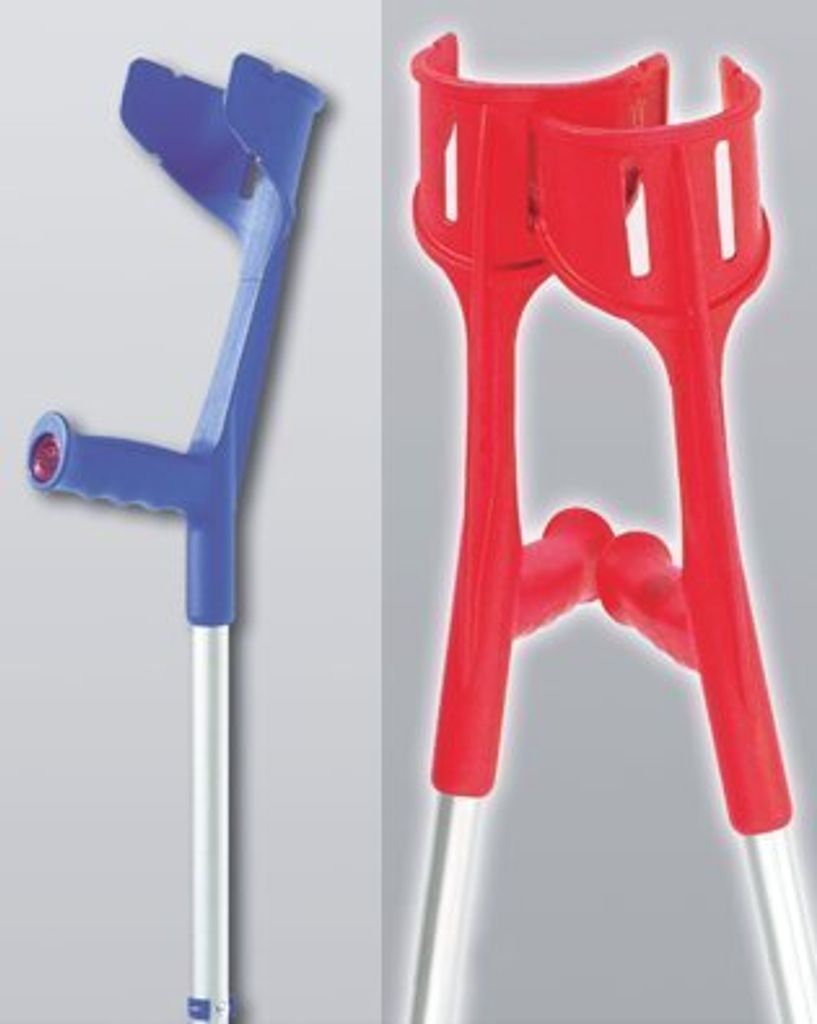 Unterarmgehstütze Überlänge +10cm Quetsch-Clip>>>>Farbe: blau