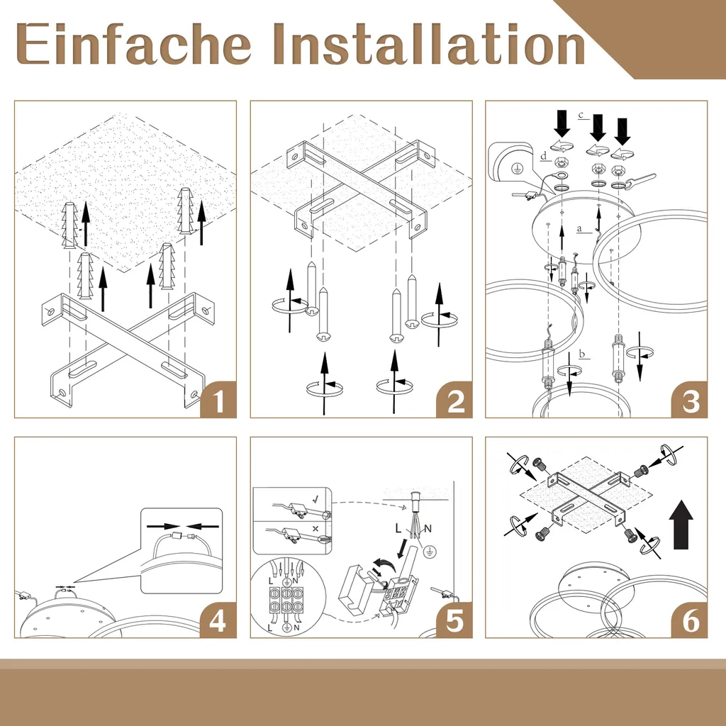 Plafonnier LED Dimmable avec Télécommande 82CM 74W Design Anneaux - 8
