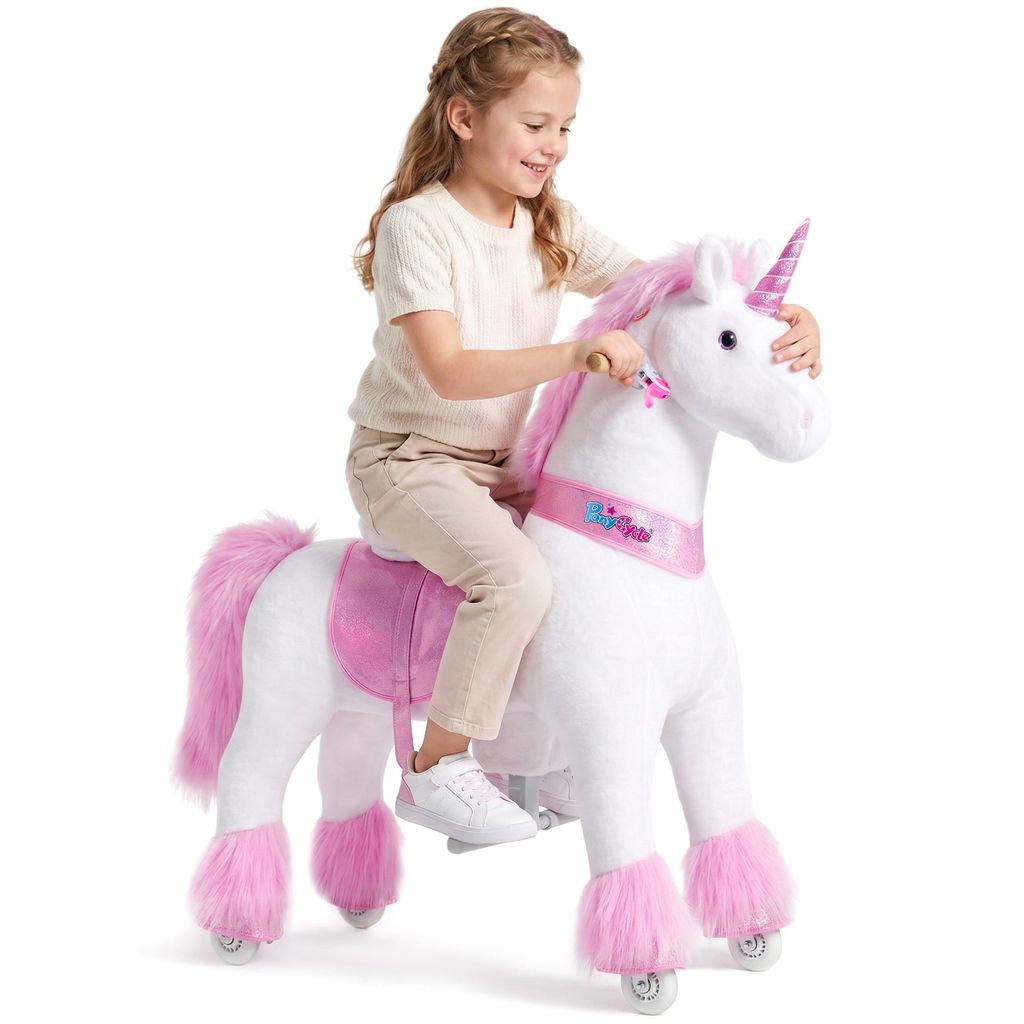 PonyCycle dla dzieci w wieku 7+ Pluszowy jednorożec na Zdjęcie produktu 