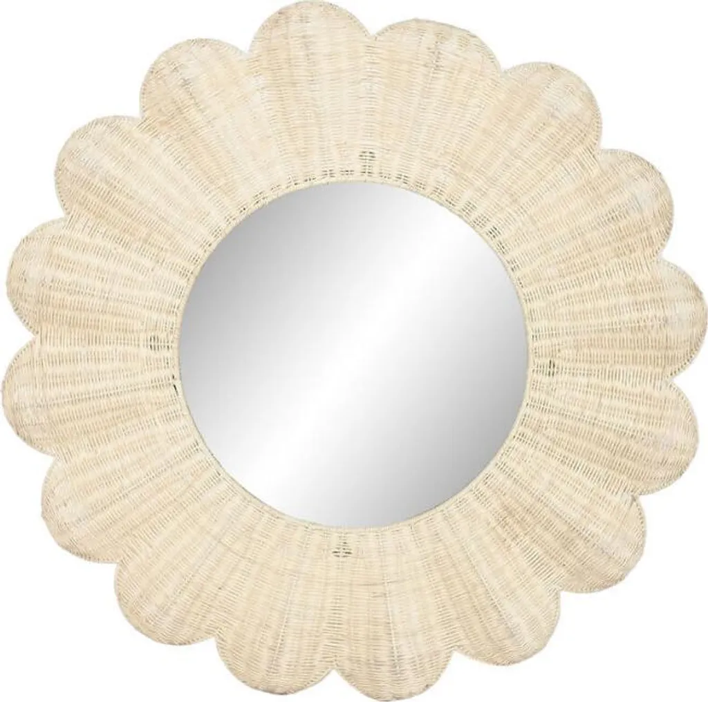 Miroir Mural Home ESPRIT Naturel Boho 91 x 6 x 91 cm pour Salon