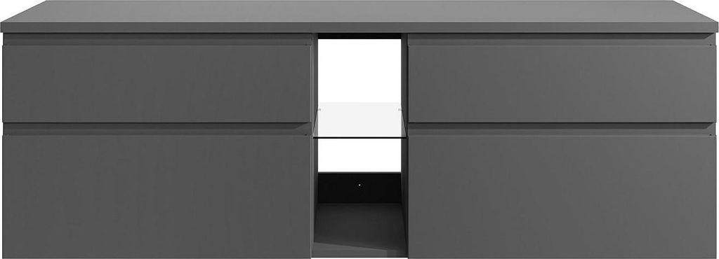 Badezimmerschrank unter Waschbecken - Grau - 150 cm - MAGDALENA II