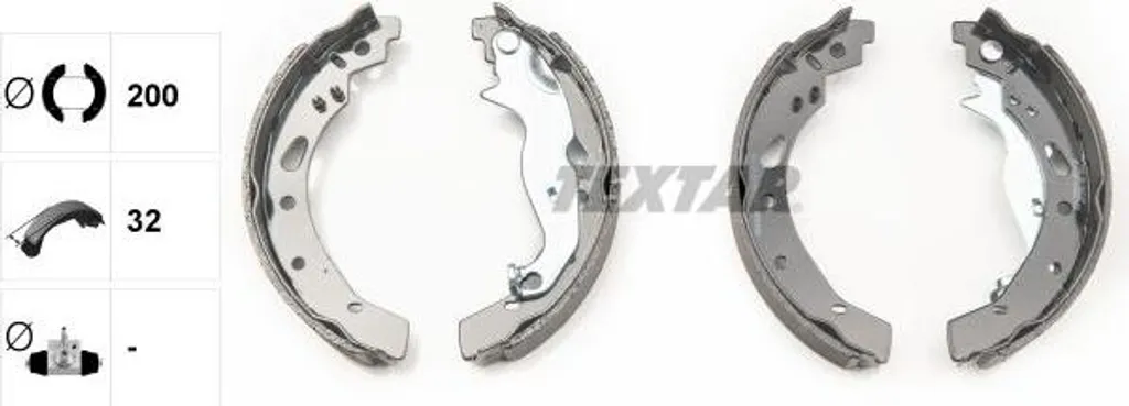 Kit mâchoires de frein Textar 91072100 haute performance OE DGY02638ZA