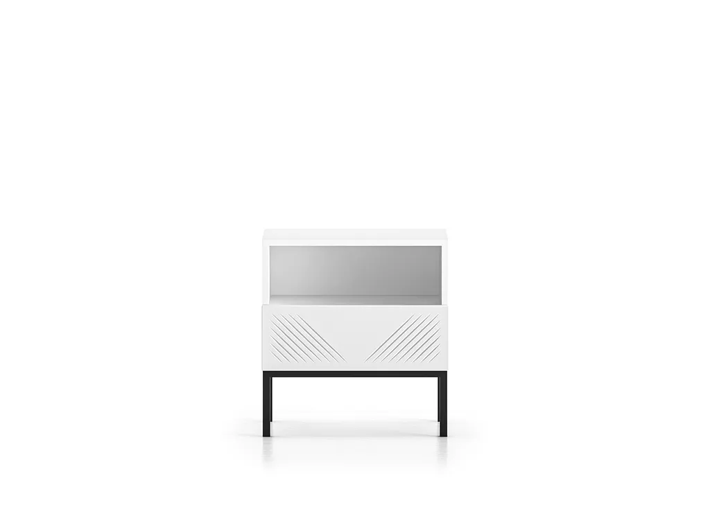 Table de nuit ADELE 3 bicolore pour optimiser le rangement de chambre - 2
