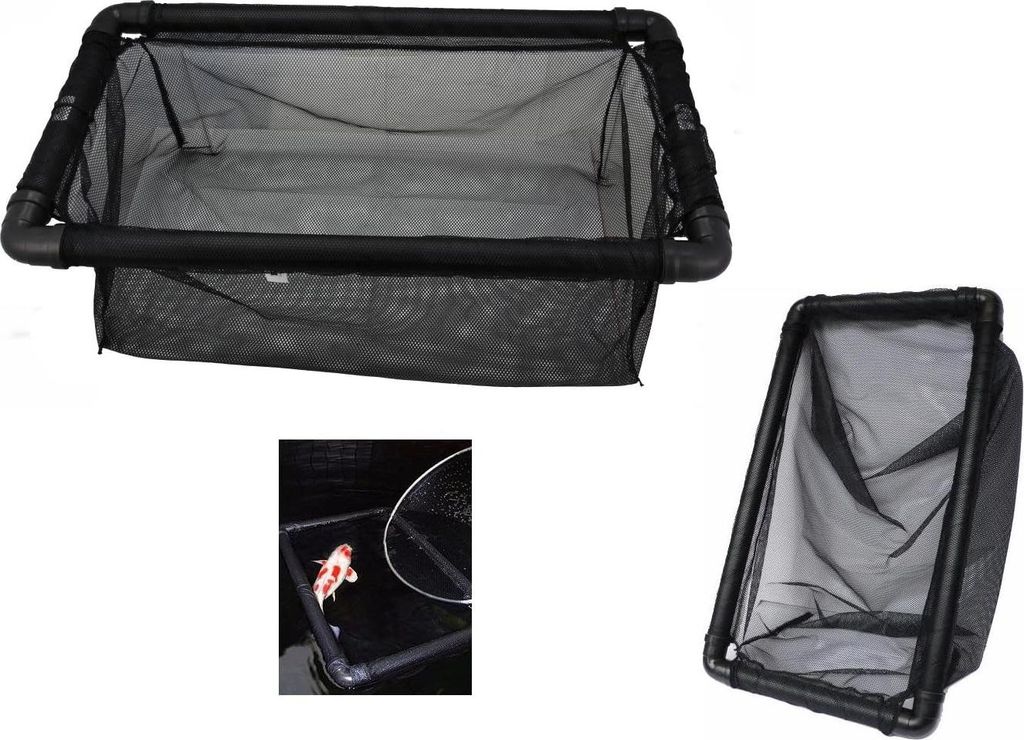 Inspectienet - 80 x 40 x 30 cm - Schwimmend - Kescher - Schwarz