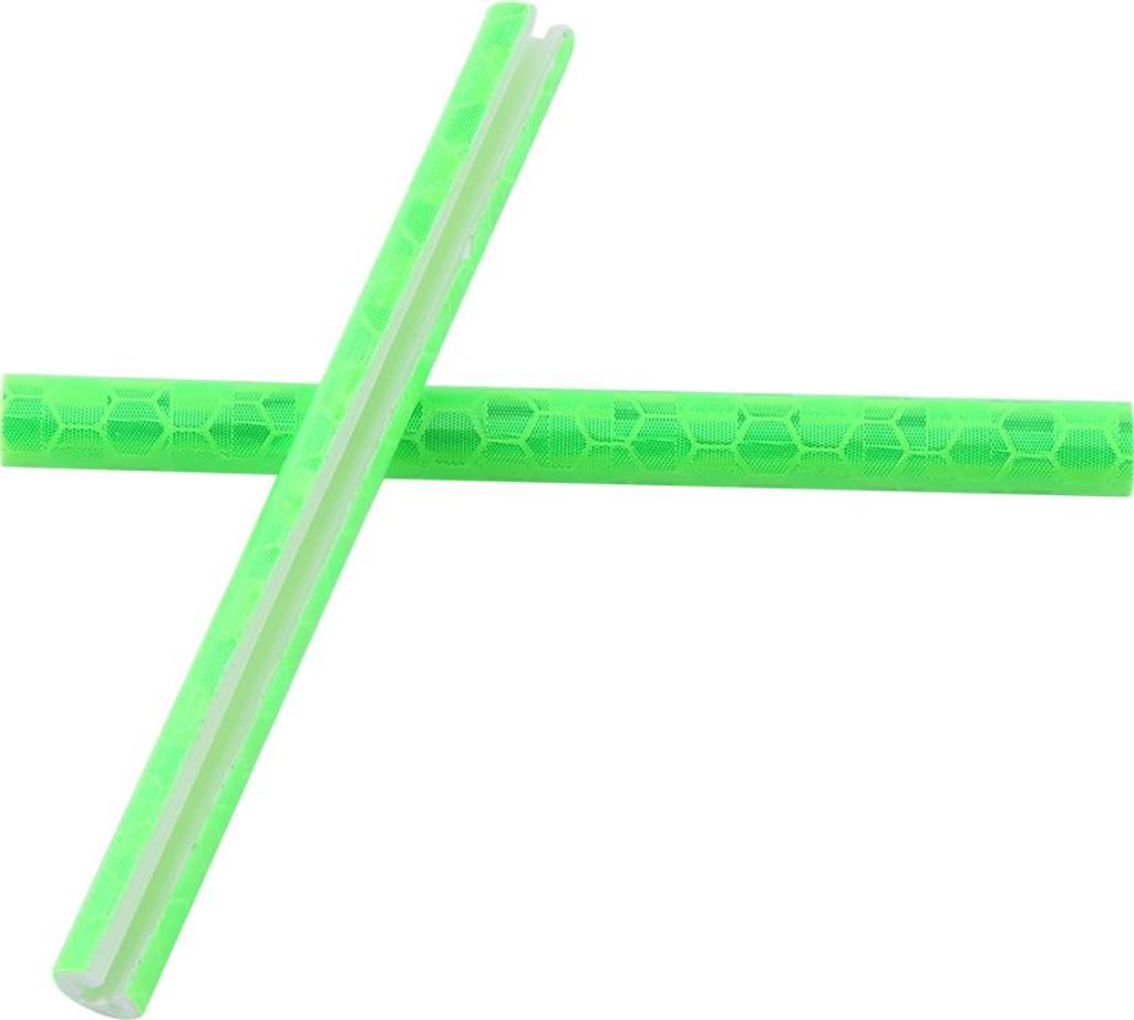 Keenso Fahrrad Speichenreflektoren, 24 Stck 74mm Fahrrad Speichen Reflektierende Streifen Reflektor Clips Warnstreifen (Grn)