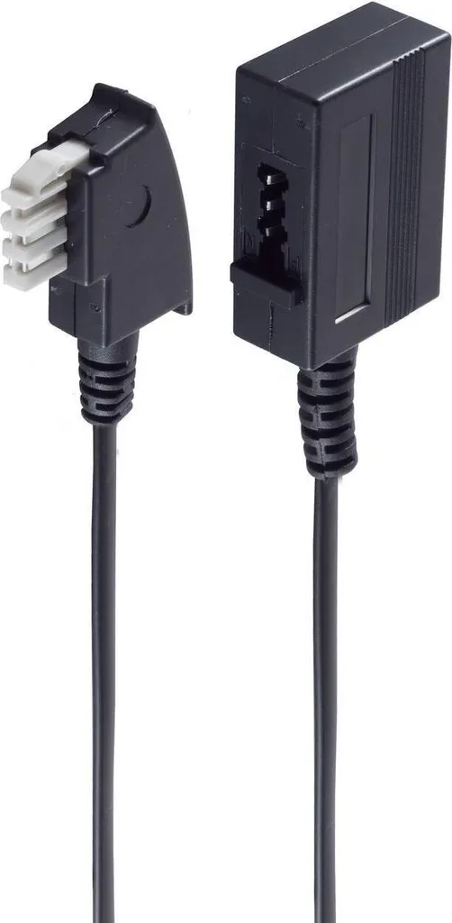 Rallonger câble téléphone fixe TAE N 3m pour déplacer modem ou fax noir