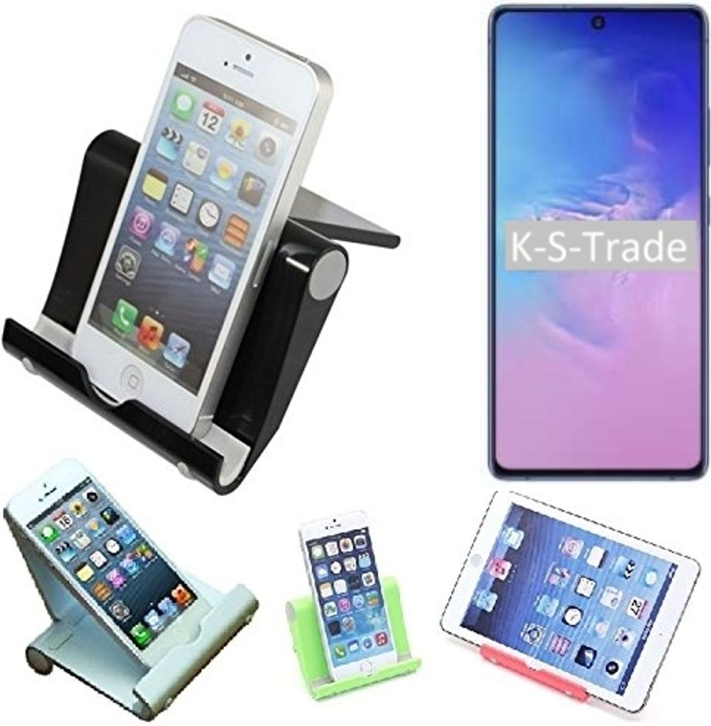 K-S-Trade Handy-Ständer kompatibel mit Samsung Galaxy Note 10 Lite faltbarer Tischständer Smartphone Tablet Halterung Reise