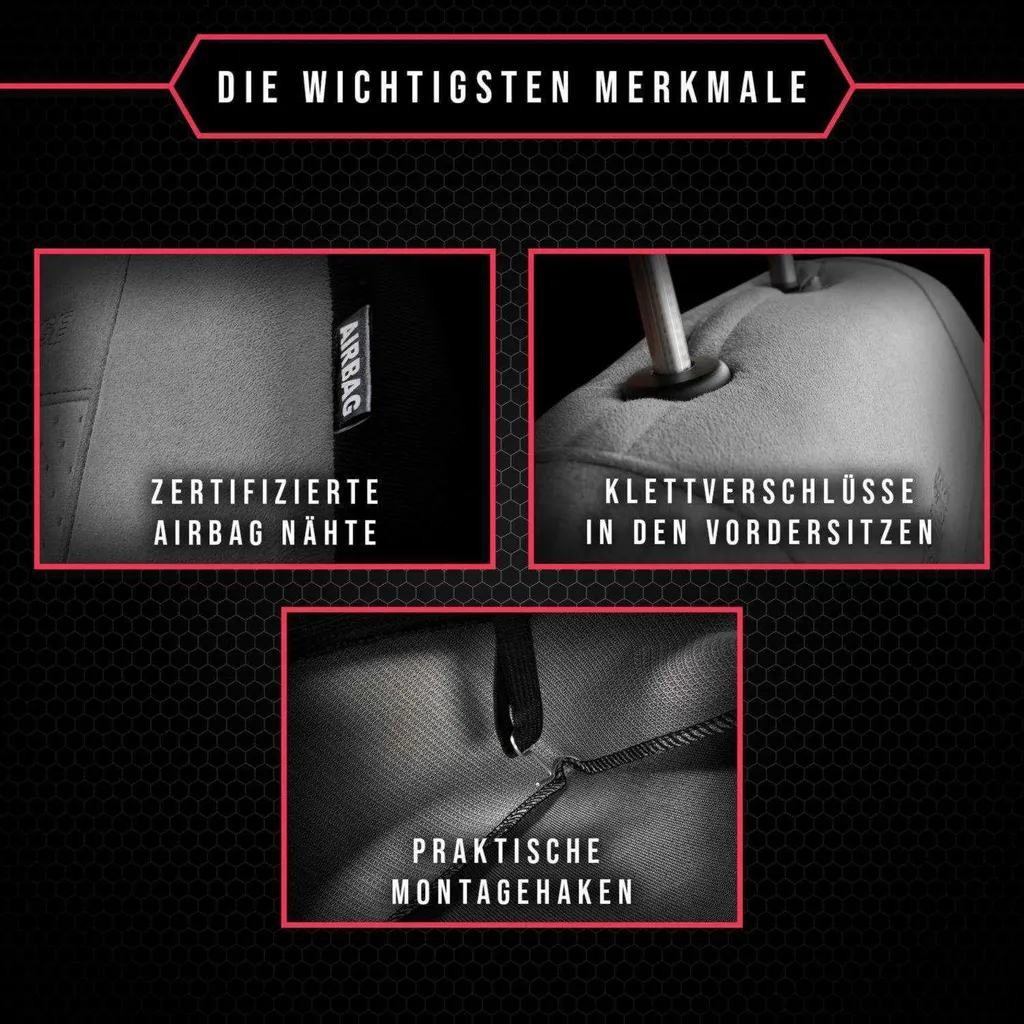 Coprisedili Auto 1+1 Anteriore Peugeot 308 - Universali e Resistenti - 3