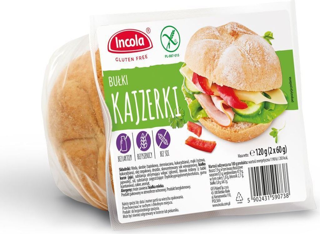 BEZLEPKOVÉ rožky Kaiser (2 ks) 120 g - INCOLA Obrázok produktu 