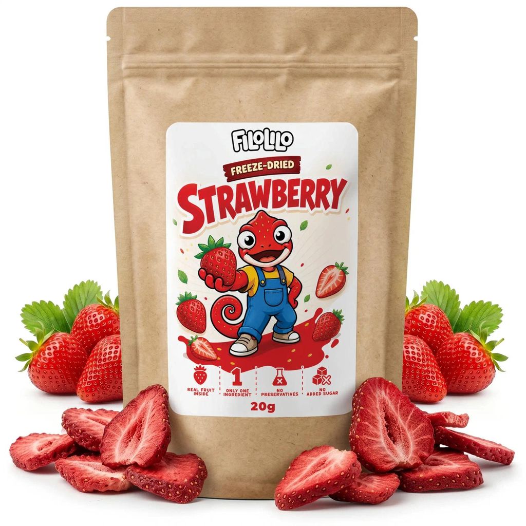 FiloLilo - Gefriergetrocknete Früchte Erdbeeren in Scheiben Produktbild 