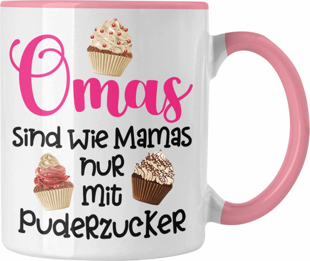 Trendation - Beste Oma Geschenk Tasse Geburtstagsgeschenk von Enkel Enkelin Geschenkideen Lustig Geburtstag Grossmutter (Rosa)
