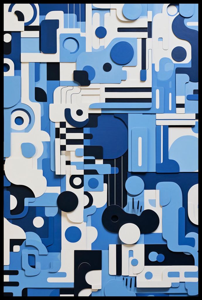 Plakat 61x91,5cm Blauer Labyrinth