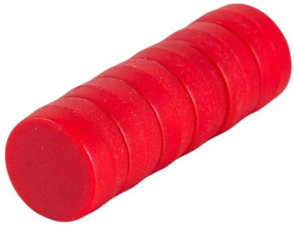 Aimants néodyme puissants rouges 12x6 mm pour tableau de bureau - Lot de 12