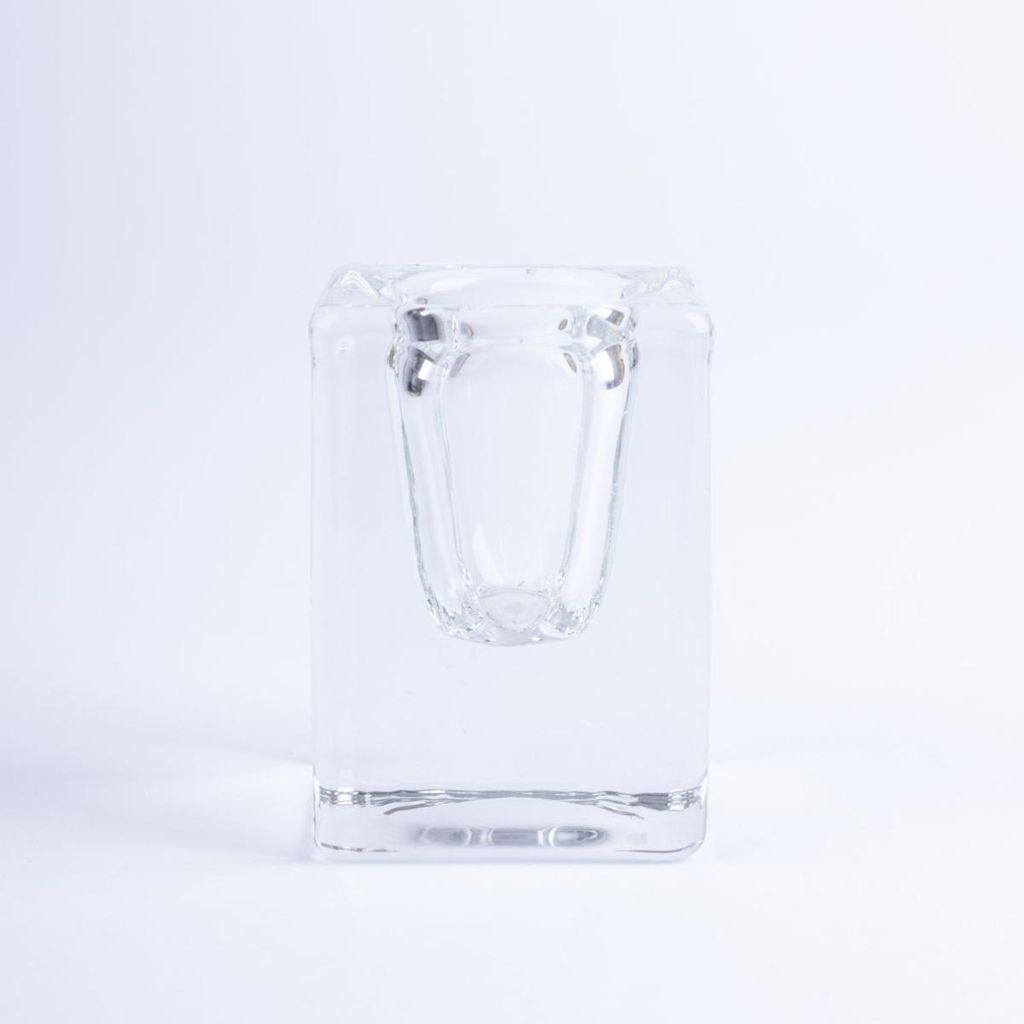 INNA-Glas Eckiger Glasleuchter SOLUNA für Spitzkerzen, Produktbild 