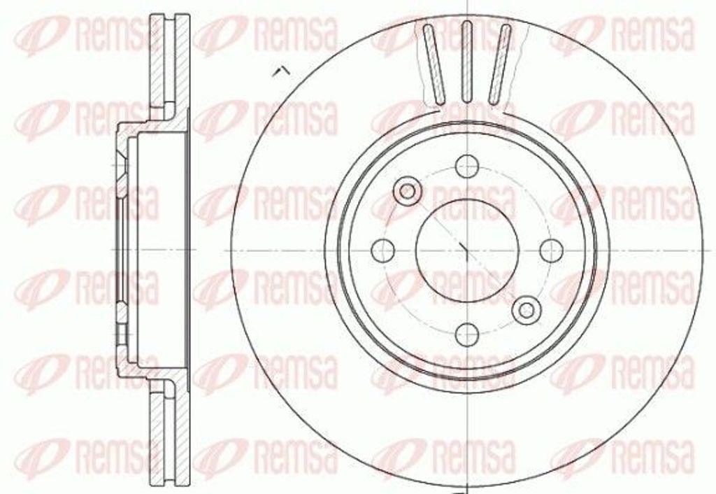 2x REMSA Bremsscheibe 6583.10 vorne für RENAULT CLIO II (BB0/1/2_ CB0/1/2_)